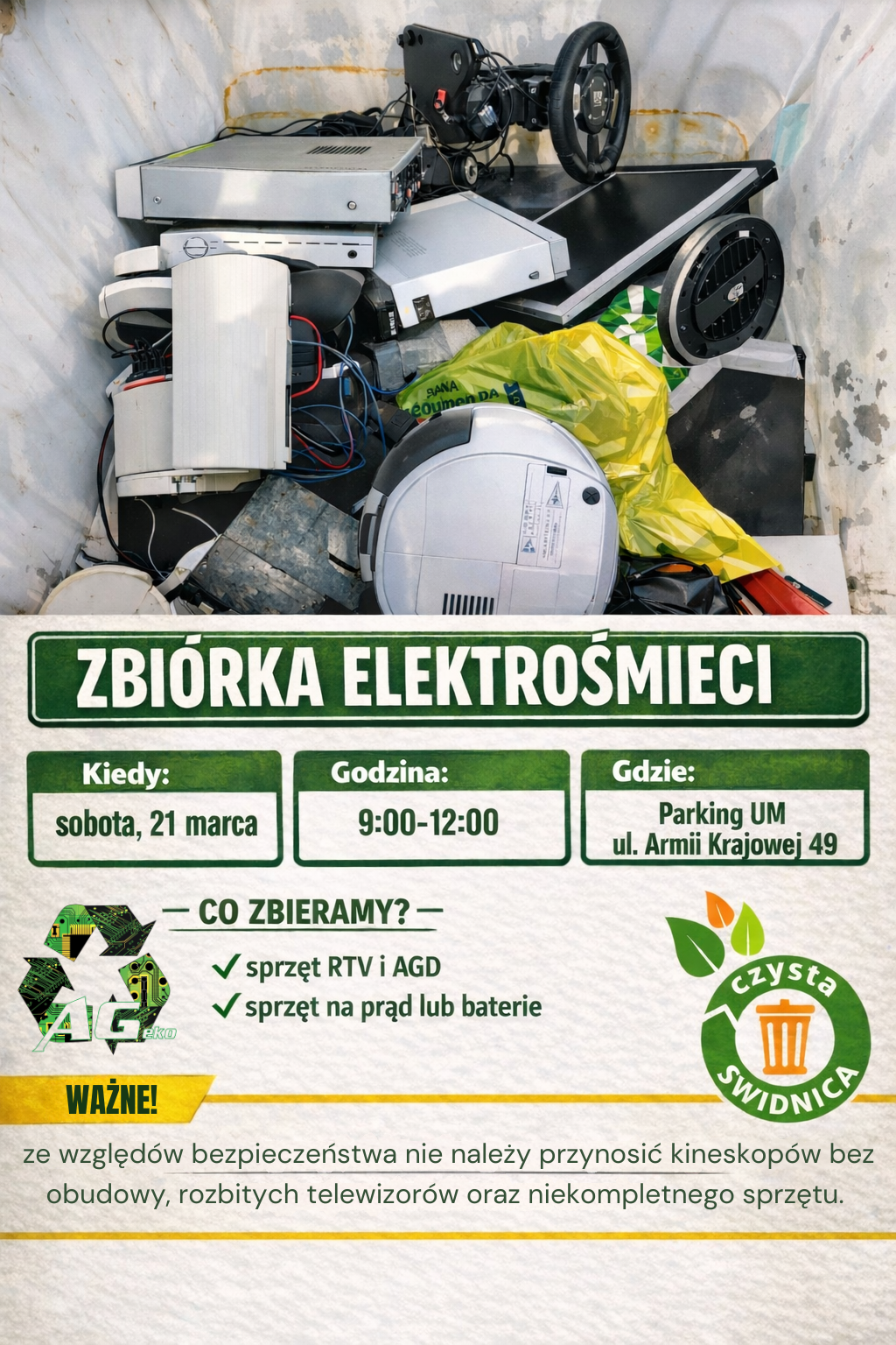 Zbiórka elektrośmieci 21 marca 2026