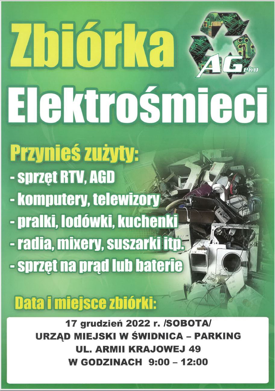 Zbiórka elektrośmieci 17 grudnia 2022