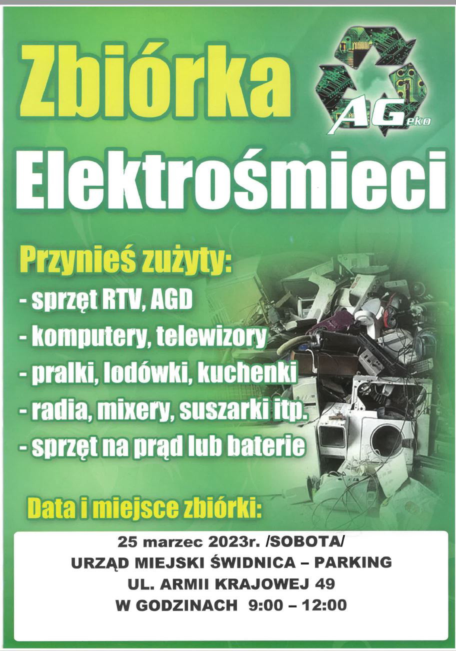 Zbiórka elektrośmieci 25 marzec 2023